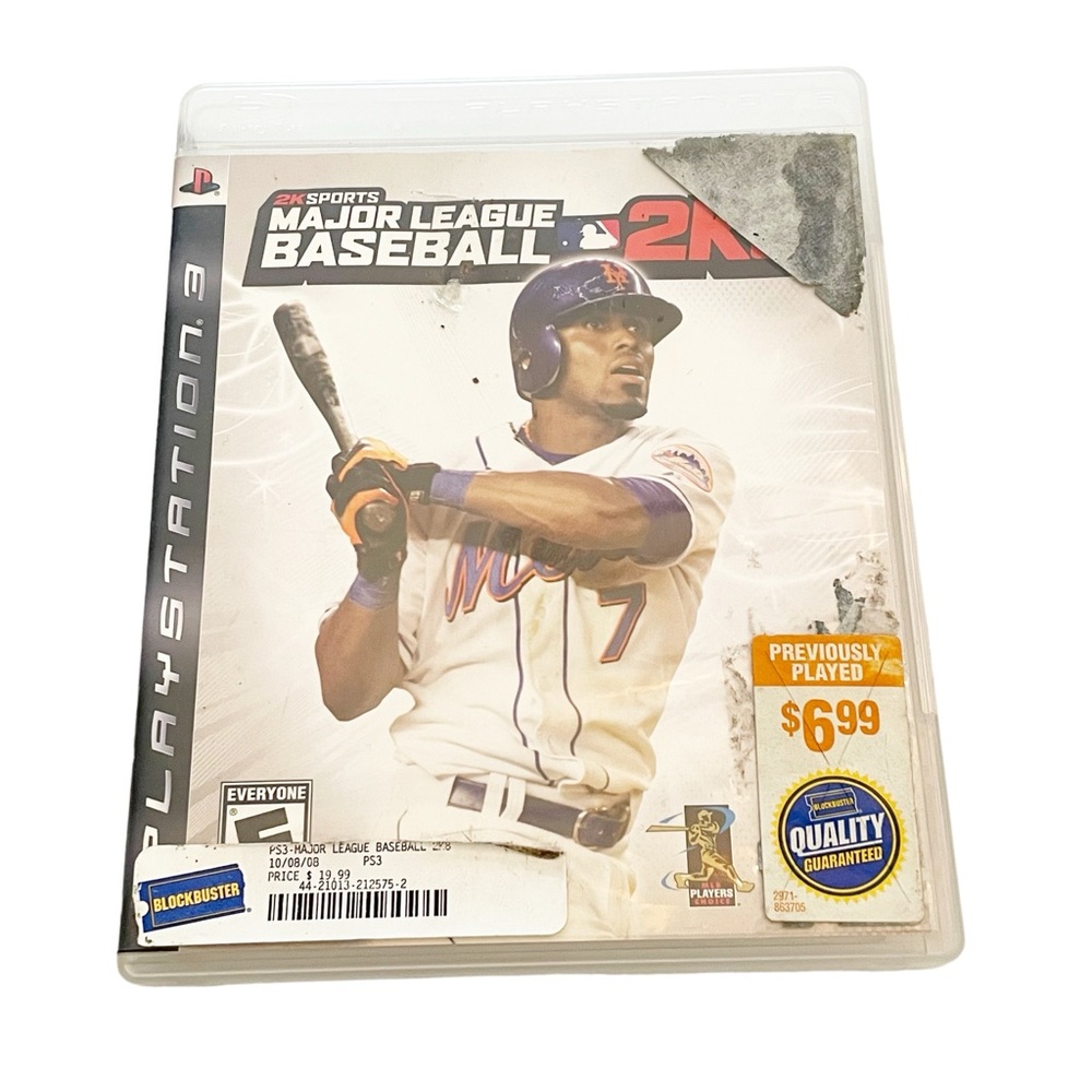 Playstation 3 PS3 Major League Baseball 2K8 Video‎ Game Electronic
